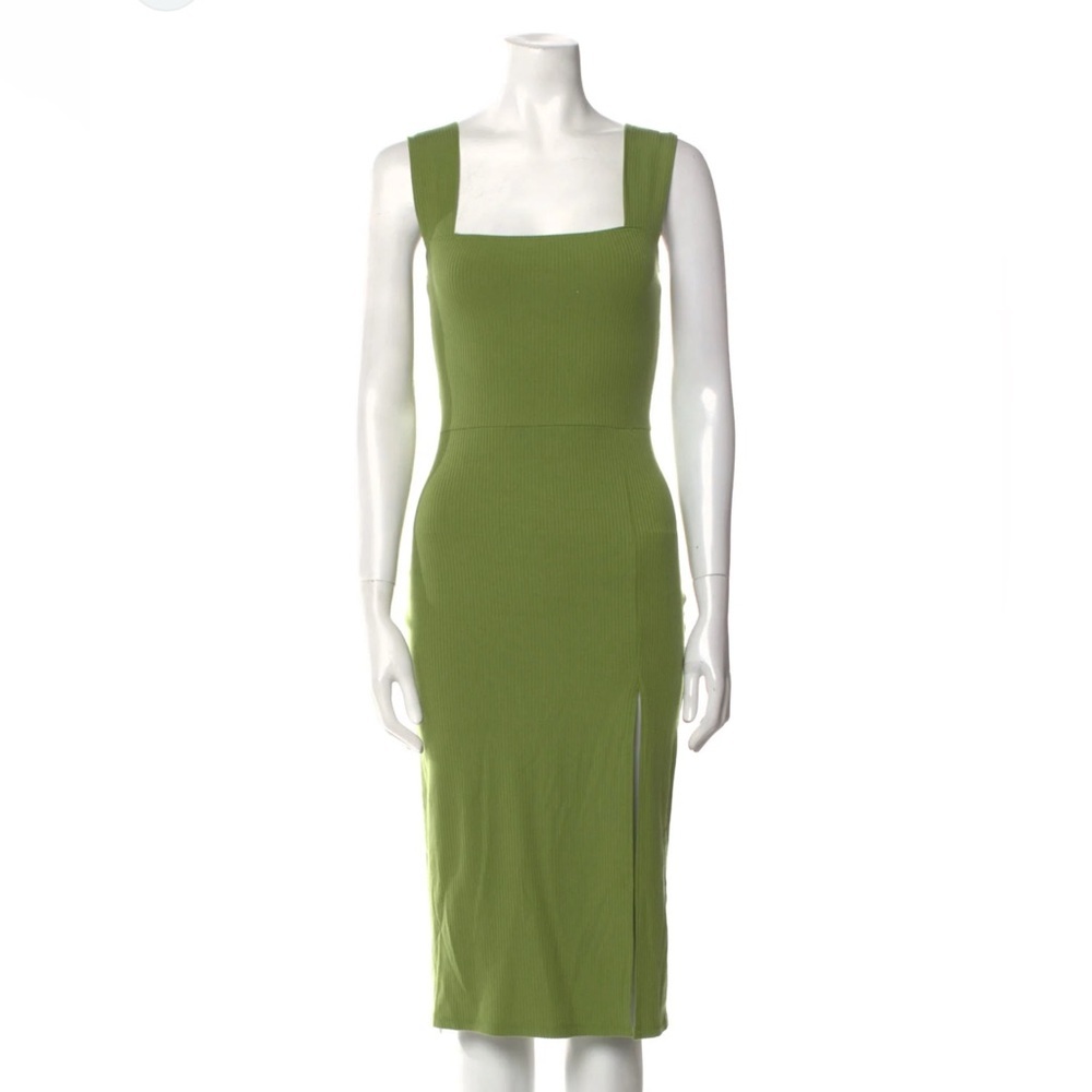 NWT Reformation Ribbed Elegant Green Sleeveless ribbed Dress size XL